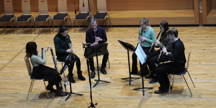 A group of clarinet players, clarinettists
