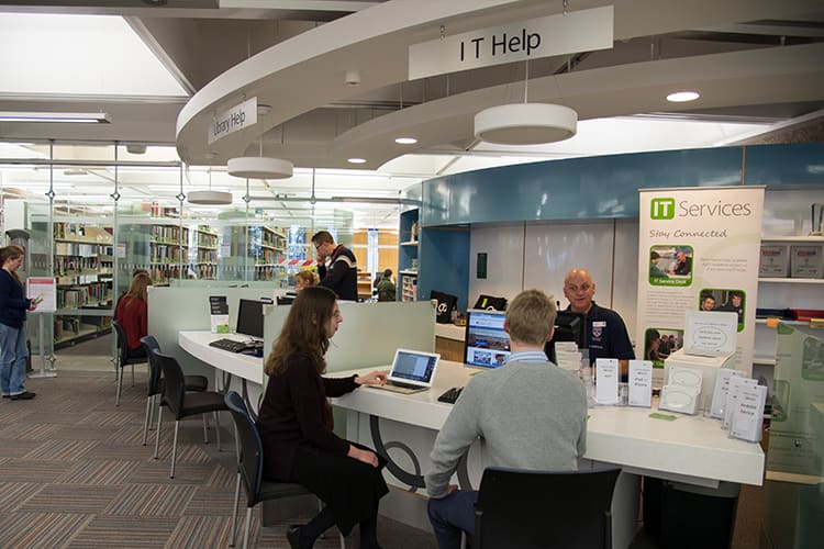 IT help desk in the main library