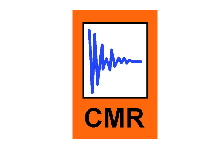 Three letter abbreviation CMR with a picture of a diminishing wave pulse.